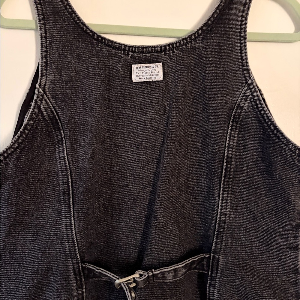 Levi's Black Denim Mini Dress - Picture 4 of 9